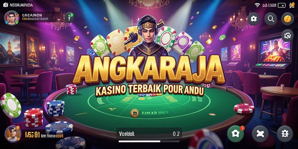 Tampilan menarik dari gameplay kasino di ANGKARAJA.
