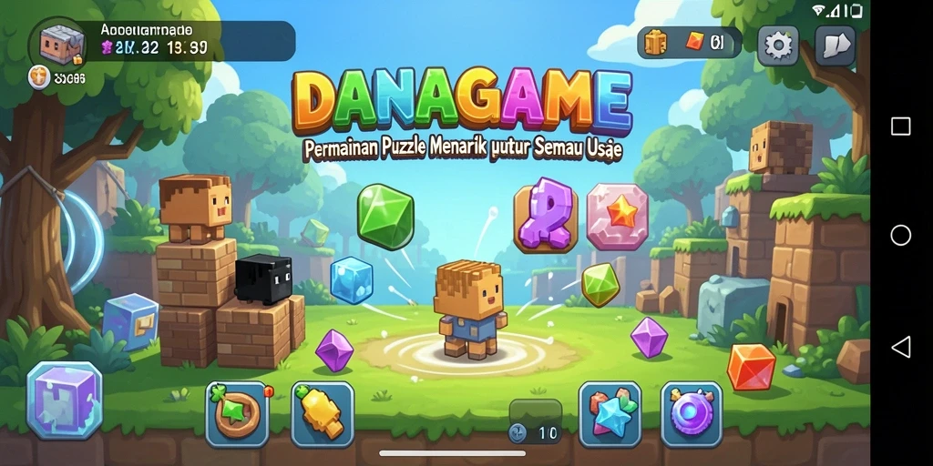 Tampilan gameplay puzzle yang menarik dan menantang.
