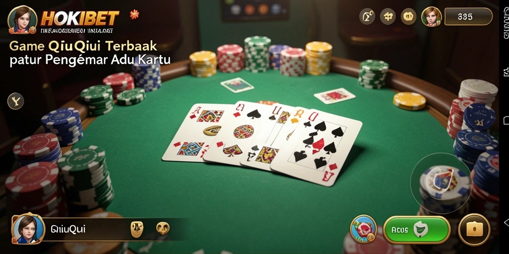 Screenshot gameplay HOKIBET menampilkan serunya bermain QiuQiu.