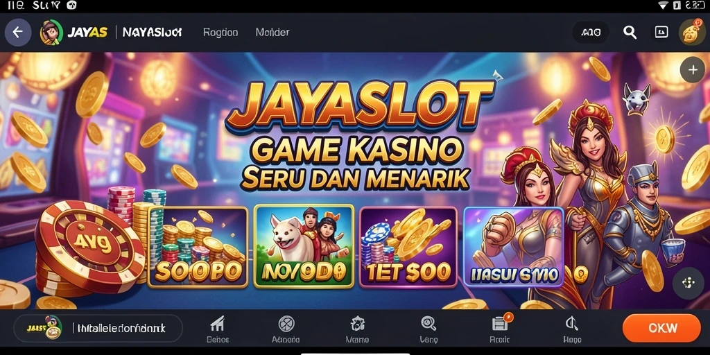 Tampilan gameplay JAYASLOT yang mengasyikkan dan penuh warna.