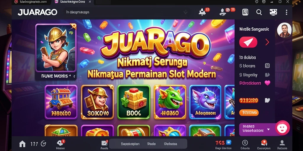 Tampilan menarik dari gameplay JUARAGO yang penuh warna.
