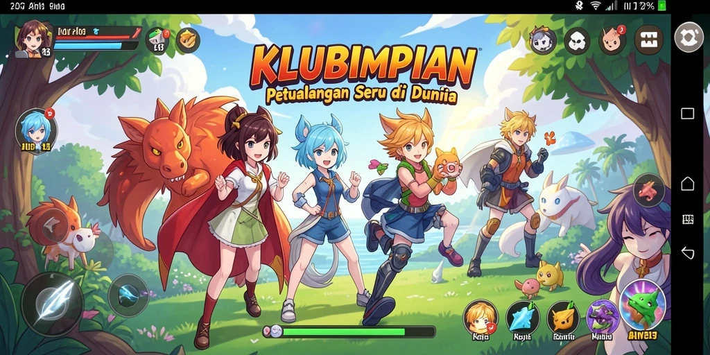 Tampilan menarik dari gameplay yang penuh aksi di KLUBIMPIAN.