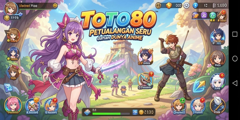Screenshot gameplay menarik dari TOTO80 dengan karakter anime.